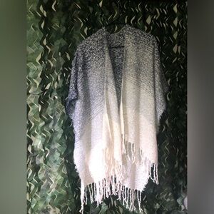Blue and White Ombre Shawl